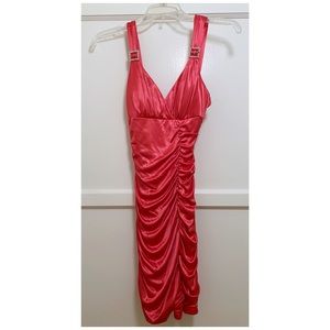 Pink City Triangles Scrunched-Look Dress